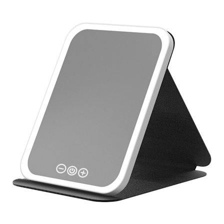 Wdruz Trifold LED Sminkespeil med Forstørrelse, Hvit