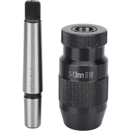 Nøglefri borepatron, hurtigspændeborepatron MT2-B16 Morse taper patron til søjlebor, fremstillere og drejebænke, 1‐13 mm