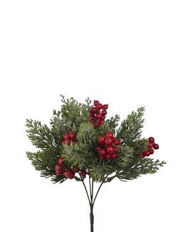 Kunstpflanze Vogelbeerzweig 1-er Pack Rot - Mr Plant