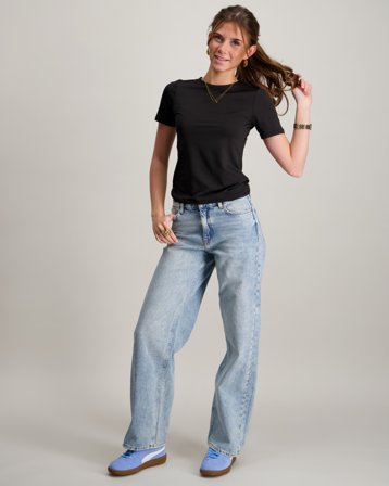 LMTD DINCI LS SHORT S TOP Svart T-skjorter Jente - Kids Brand Store