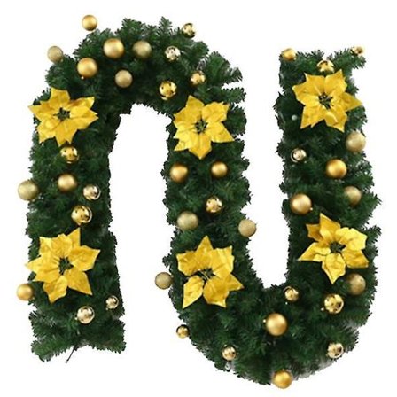 Juleguirlande med lys til julebryllupsfestdekoration