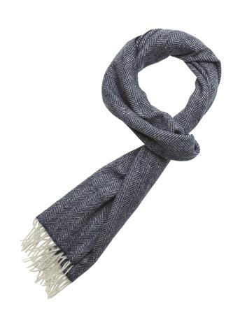 Woven Scarf Accessories Scarves Winter Scarves Blå Amanda Christensen