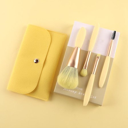 Mini Professionelle Kosmetiske Makeup Børster 4stk Sæt/kit Kosmetisk Pensel Skønhed Makeup Pensel Makeup Børster Kosmetisk Foundation