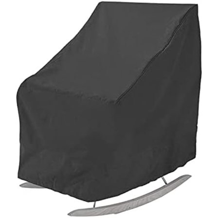 Casual Socks Patio-tuolien suojukset, keinutuolin suojus, ulkokäyttöön tarkoitetut raskaat vedenpitävät suojukset (musta)