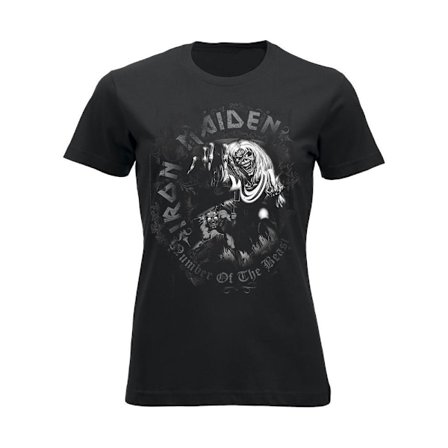 Iron maiden Number of the Beast Watermark (lady) T-Skjorter. Kvinner