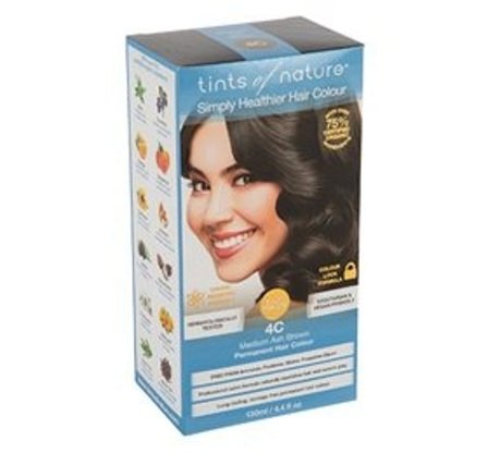 Tints of Nature Medium Ash Brown 4C 130 ml, Hår, Hårfarve, Permanent Hårfarve