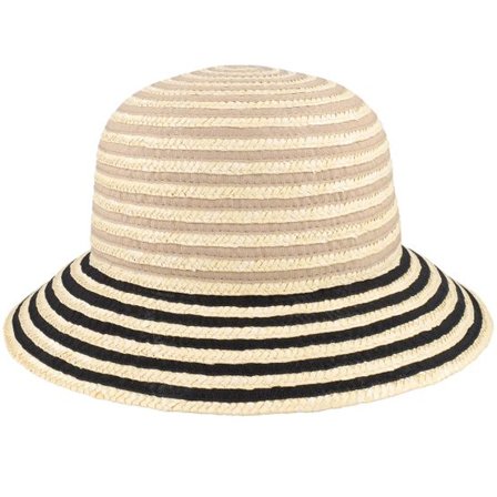 Seeberger - Beige straw Hatt - Straw edged clock Linen/Black Straw Hat @ Hatstore
