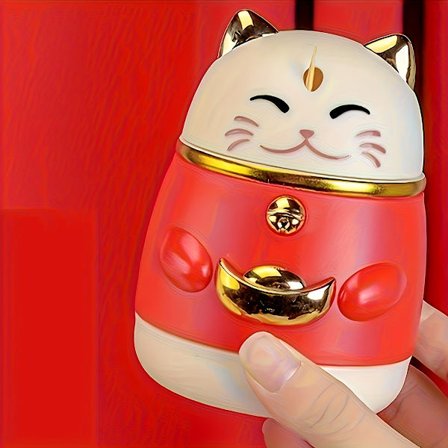 Elegant tandstikholder, charmerende heldig kat design, sød tegneserie tryk-type tandstikbeholder til hjemmet, egnet til familiebrug