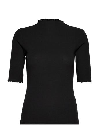 Vmvio 2/4 High Neck Blouse Black Vero Moda
