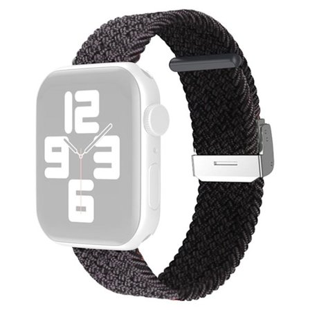 Apple Watch (45 mm) klockarmband i cool nylon - Mix Svart
