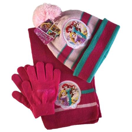3st Barn Pojkar Flickor Mössa Scarf Handskar Prinsessan Elsa Sofia Minnie Vinterset Set 3-8 år Princess 2