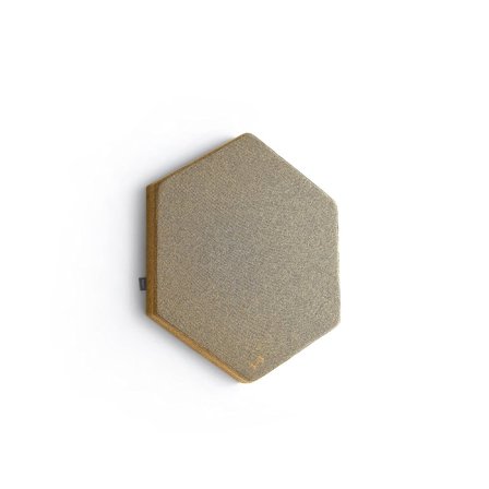 Ljudabsorbent POLY, hexagon, 600x600x56 mm, väggmonterad, gul
