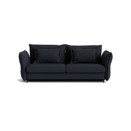 Catania 3-Sitzer-Schlafsofa in Loop Dunkelblau, modernes Design mit Schlaffunktion, hoher Sitzkomfort, zeitloser Stil, Abmessung 101cm Tiefe