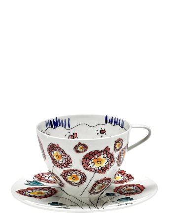 Serax Cappuccino Cup + Saucer Anemone Milk Mf Set/2 - White - 20 CL