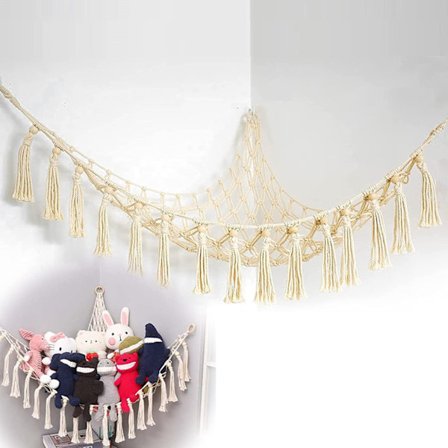 Fleksibel Hengekøye Oppbevaring Plysjdyr Stor Størrelse Nett Oppbevaring