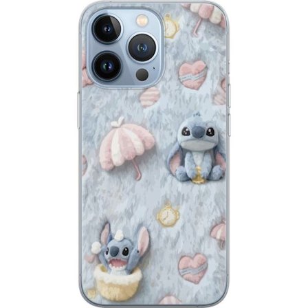 Yhteensopiva Puhelinkuori Apple iPhone 13 Pro Pisto kuvioita sydämillä, sateenvarjoilla ja pastellin värisellä pehmeällä taustalla