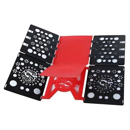 Skjortvikbräda - Klädvikare Tvättvikare Barn Vuxen Kläder Skjorta T-shirt Tröjor 58 x 68 cm (Svart & Röd)