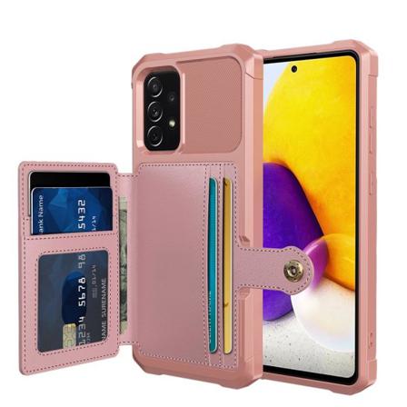 Skalo Samsung A52/a52s Stöttåligt Skal Med Plånbok - Rosa Rosa