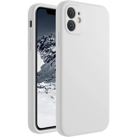 iPhone 11-deksel, silikon [firkantede kanter] og [kameravern] forbedret