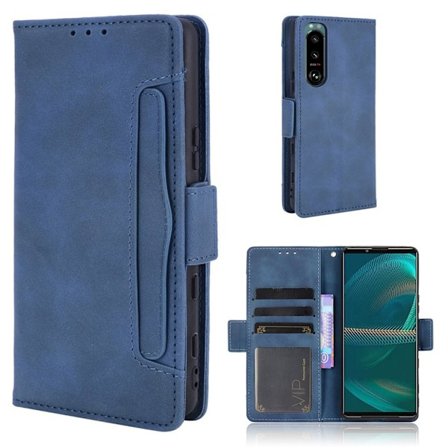 Modernt Sony Xperia 5 III fodral med plånbok - Blå