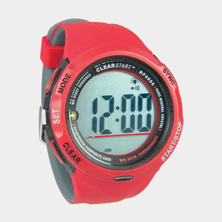 Reloj de navegación Ronstan Clear Start, digital, Ø50 mm, 5 ATM, rojo