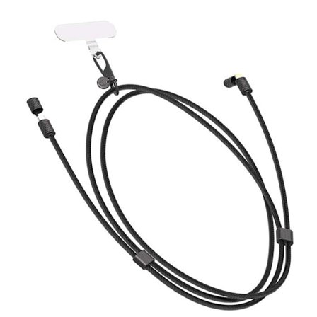 USB-C till Lightning laddningskabel 3A Power Delivery 60W med bärrem, svart