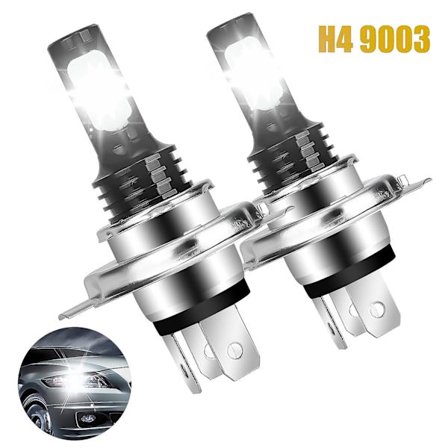 2 stk. H4 LED-pærer, 14000lm Hi/lo-strålekonverteringssæt (6000k hvid)