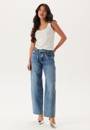 ONLY Onlgianna Mw Straight Dnm Medium Blue Denim Klær