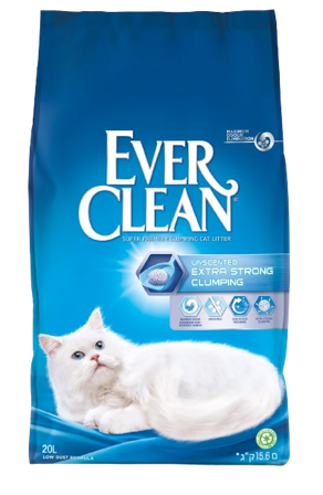 Ever Clean - Ekstra sterk uparfymert - Kattesand 20 L - Katt - Kattesand & kattestrø - Klumpdannende kattesand - ZOO.no