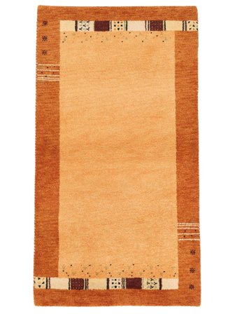 Gabbeh Indo Fine Rug 91X163 Orange/Brown Wool, India