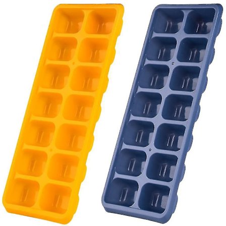 Plast iskubrickor för frys, isbitar per bricka med enkel frigöring