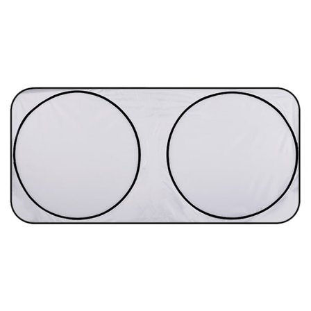 Bilskjerm 190T dobbeltring sammenleggbar sølv sammenleggbar solskjerm