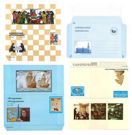 Aerogrammer - 4 stk.