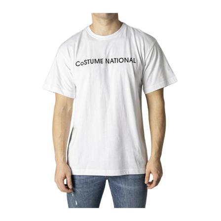 Costume National, T-shirt print Wit, Heren, Maat:XL