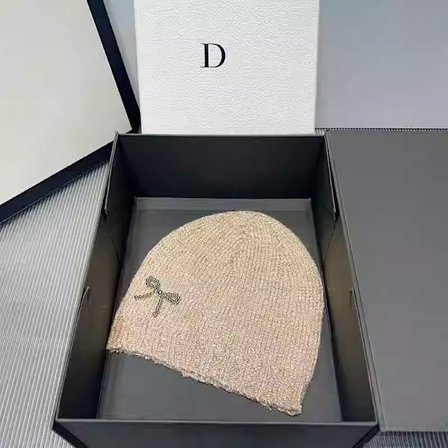 Paillet Hat Dame Efterår og Vinter Koreansk Stil Kold Hat Alsidig Street Style Strikket Hat Moderigtig Ansigt-Afslørende Lille Pullover Hat