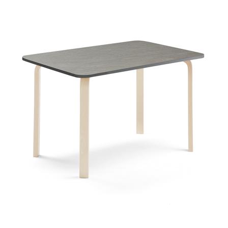 Tisch ELTON, 1200x700x710 mm, Linoleum dunkelgrau, Birke