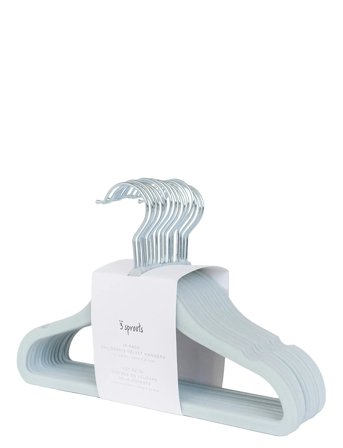 3 Sprouts 3 Sprouts Velvet Hangers (15 Pcs.), Blue - Grey - ONE SIZE