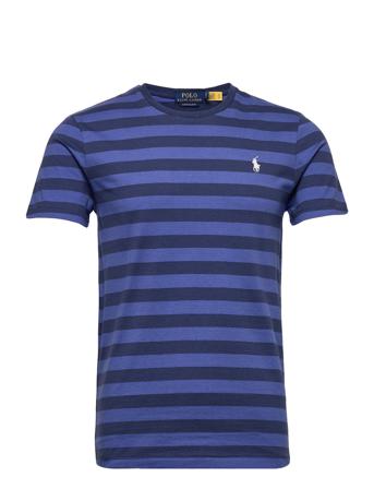 Custom Slim Fit Jersey Crewneck T-Shirt Blue Polo Ralph Lauren