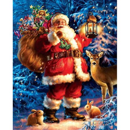 30*40 Jultomten Diamantmålning Julserie Utrikeshandel