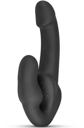 Morgan Umschnalldildo ohne Träger Schwarz 22 cm