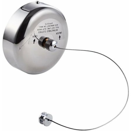 Rustfritt stål sammenleggbar klesstativ utvidbar polert krom kles tørketrommel justerbar tau 2,8 m innendørs utendørs balkong,Versailles