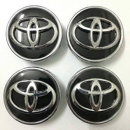Toyota 4 62mm Navkapsel för Hjulnav Center Nav Svart med Logotyp[HK]