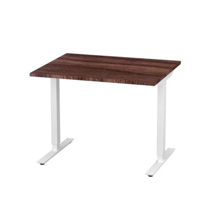 DENORD DESIGN Bord höj/sänk Basic 1000x800 valnöt/vit - Lyreco - Kontorsmöbler och inredning - Bord och hurtsar - Skrivbord - Höj/sänkbar