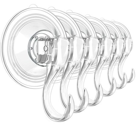 6 stk. sugekopper med kroge til hjemmet, badeværelset, 2,5 kg