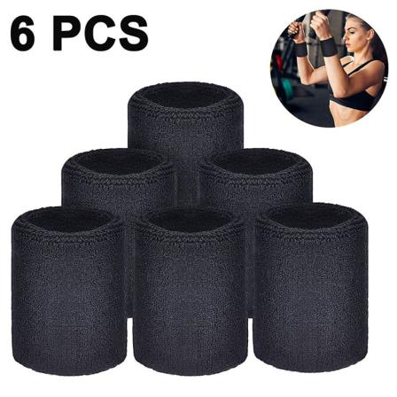 6-pack Sportarmband Absorberande Svettband White