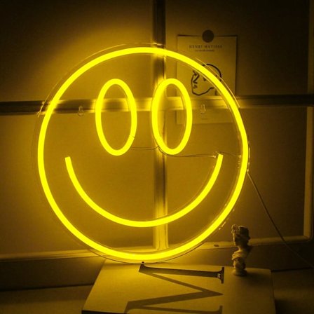 Smile Face Neon Skylt Led Neon Ljus Väggdekor Smiley Face Ljus Upp Skyltar Usb Drivna Gula Neon Skyltar För Sovrum Barnrum Bröllopsfest Dekoration
