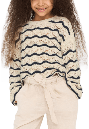 Only Kogdonna tröja stickad Hoodies & sweatshirts Dam Beige 158/164