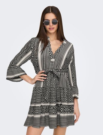 ONLY Onlathena Life 3/4 Short Dress Wvn Noos - Black - M