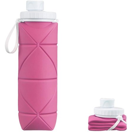 Collapsible Water Bottle Leak-proof Heat-resistant Travel Bottles 600ml