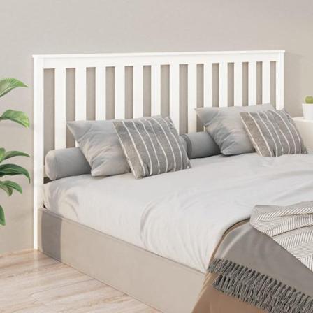 Vidaxl Sänggavel Vit 186x6x101 Cm Massiv Furu Vit